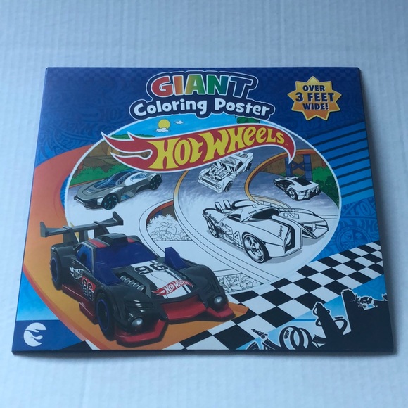 Hot Wheels Toys Bundle 3 Mattel Hot Wheels Giant Coloring Poster